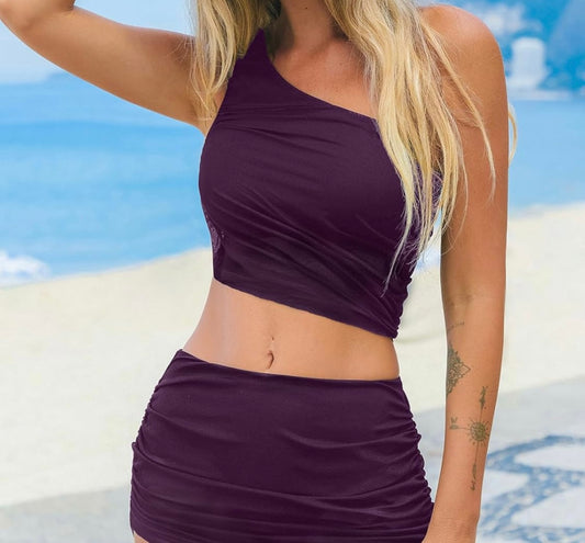 Retail Le$$-wine-berry-two-piece-swimsuit