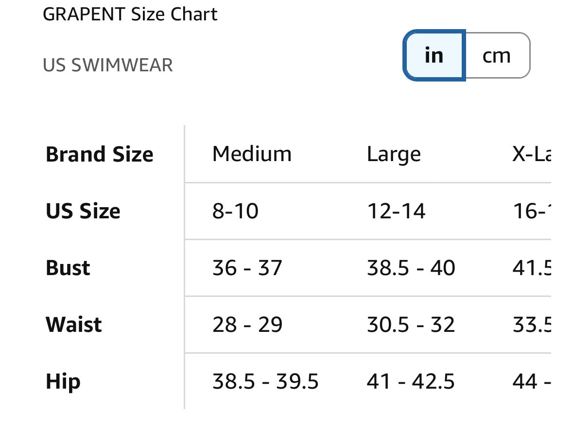 Retail Le$$-grapent-size-chart