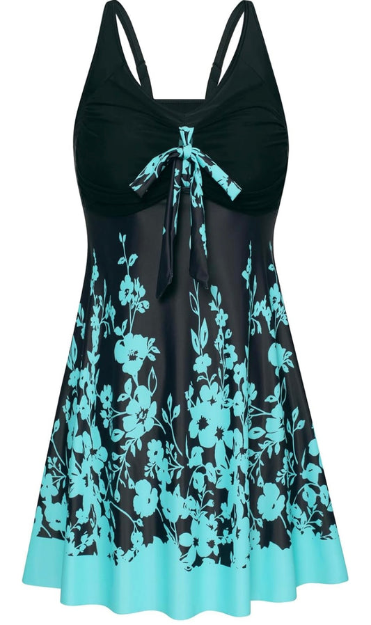 Retail Le$$ - Blue and black two piece swimsuit