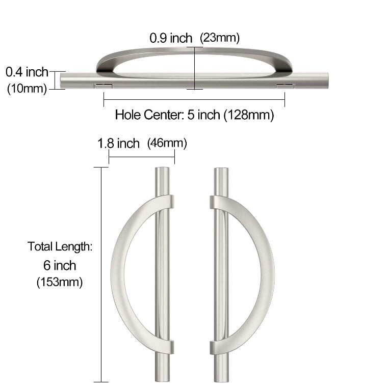 9Build Poignées d'armoire en demi-lune