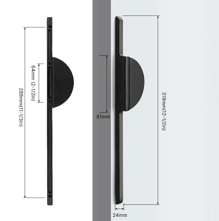 Black Semicircle Cabinet Pulls