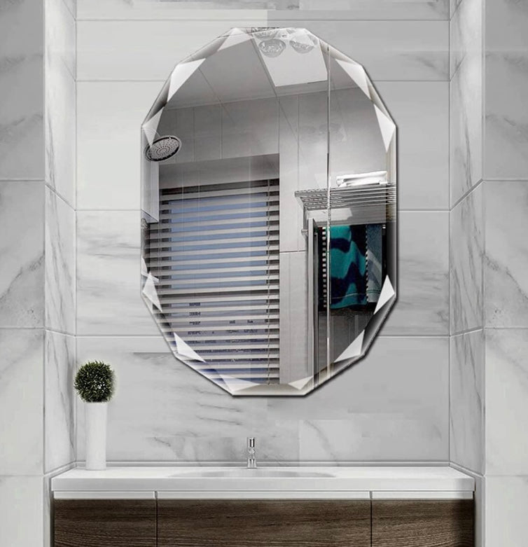 Oval Beveled Edge Wall Mirror