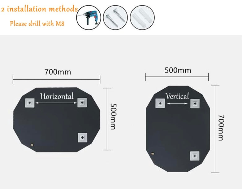 Oval Beveled Edge Wall Mirror
