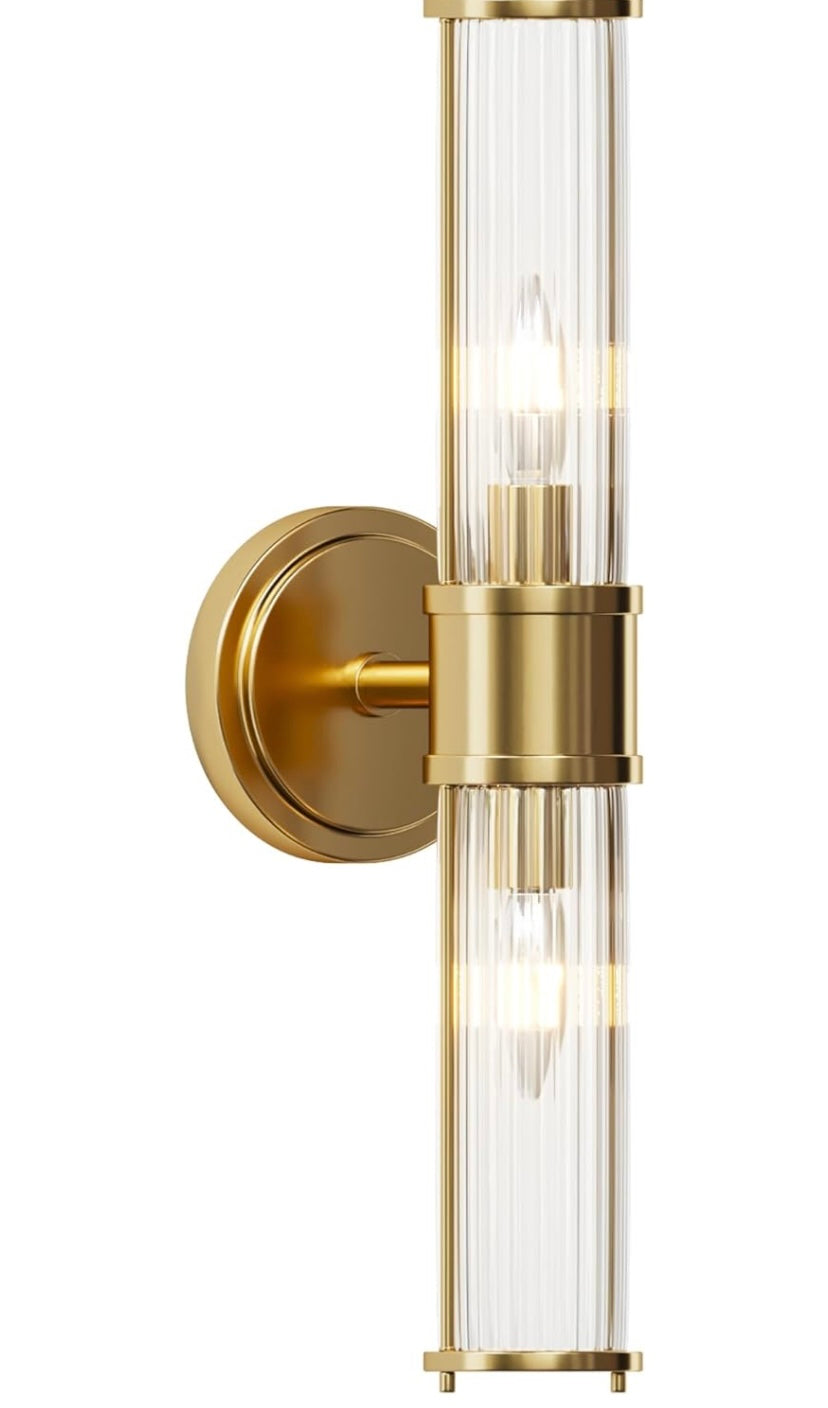Retail Le$$ - Gold glass tubular wall light