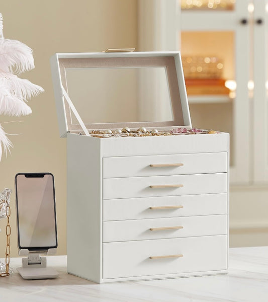 Retail Le$$ - White 6 layer jewelry box