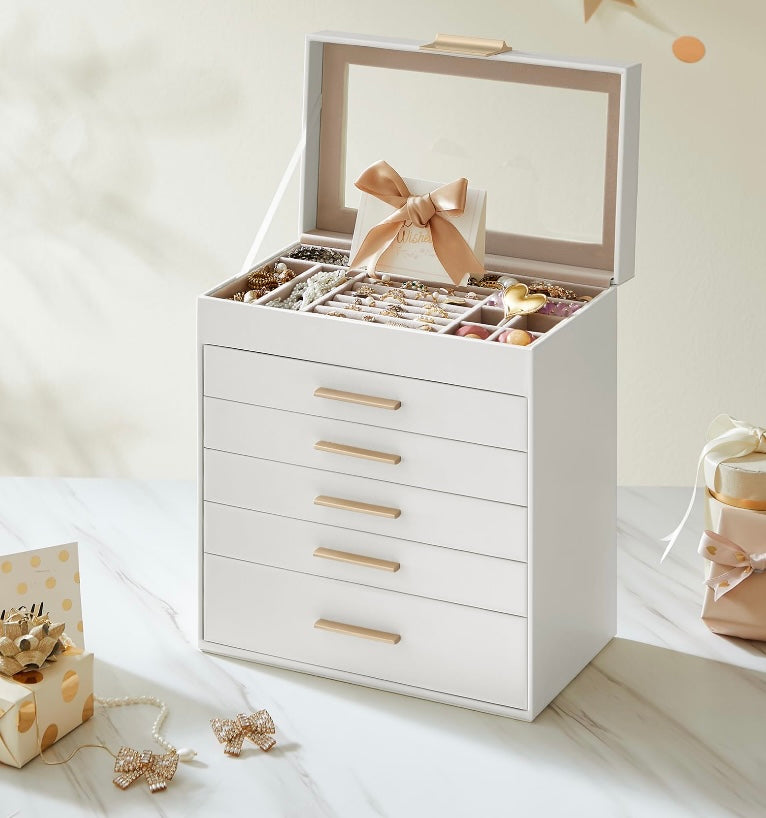 Glass Lid Jewelry Box