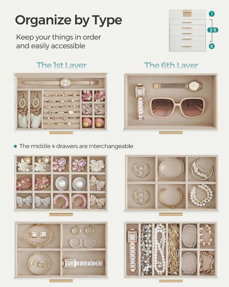 Glass Lid Jewelry Box