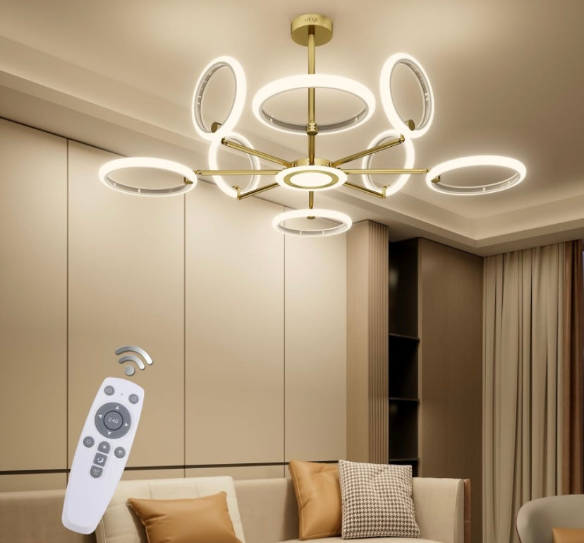 Retail Le$$ - Gold 9 ring acrylic chandelier