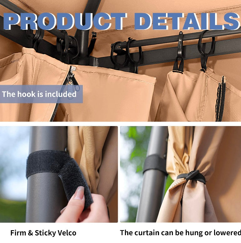 Retail Le$$ - Beige gazebo privacy curtains