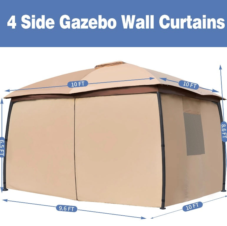 Retail Le$$ - Beige gazebo privacy curtains