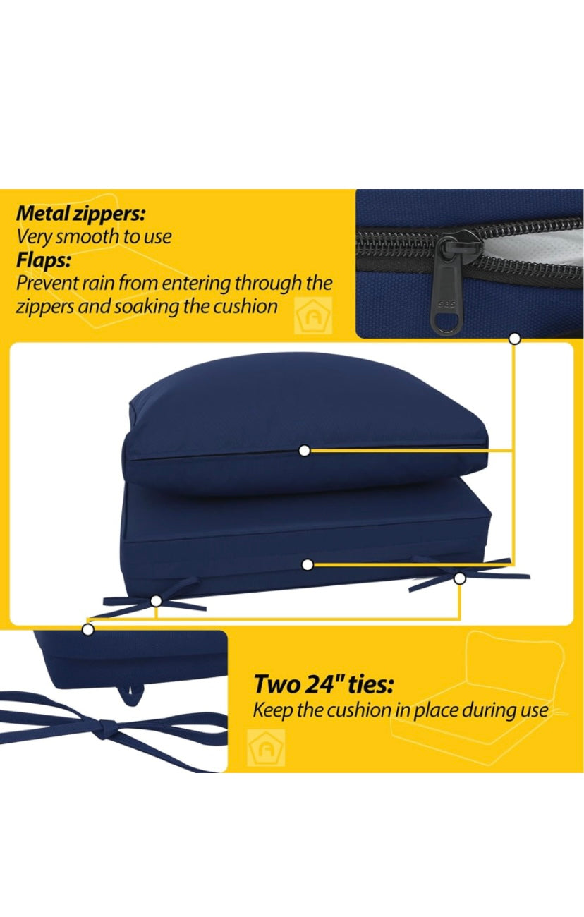 Retail Le$$ - Blue deep seat cushion set