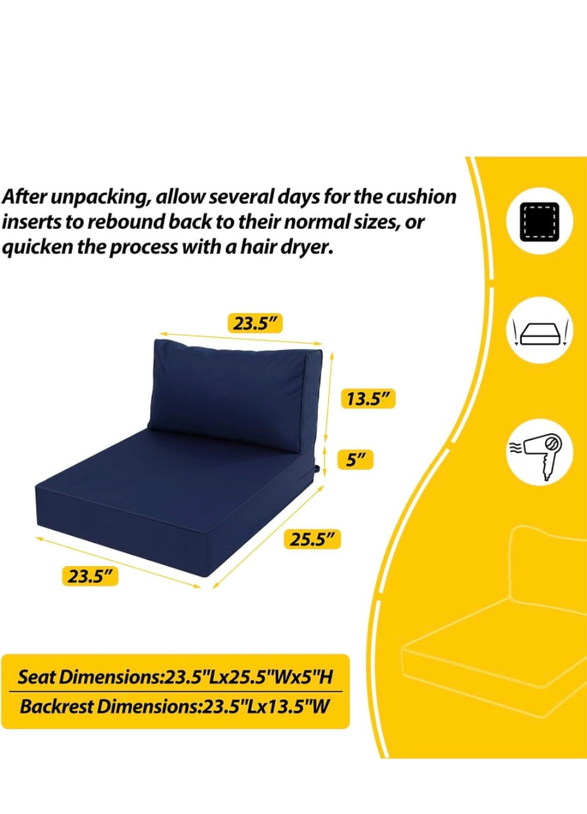 Retail Le$$ - Blue deep seat cushion set