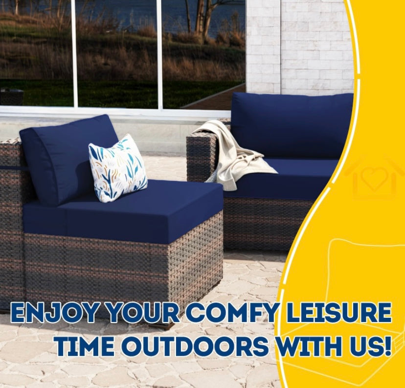 Retail Le$$ - Blue deep seat cushion set