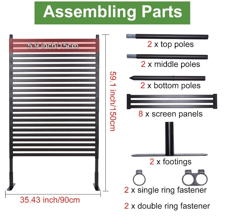 Retail Le$$ - Black metal privacy screen