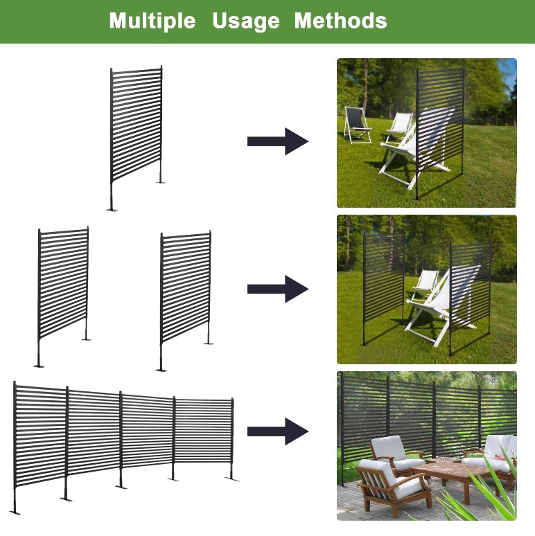 Retail Le$$ - Black metal privacy screen