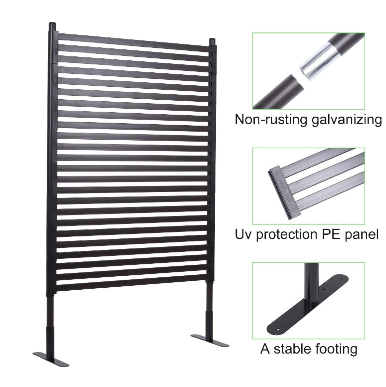 Retail Le$$ - Black metal privacy screen