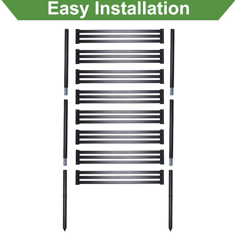 Retail Le$$ - Black metal privacy screen