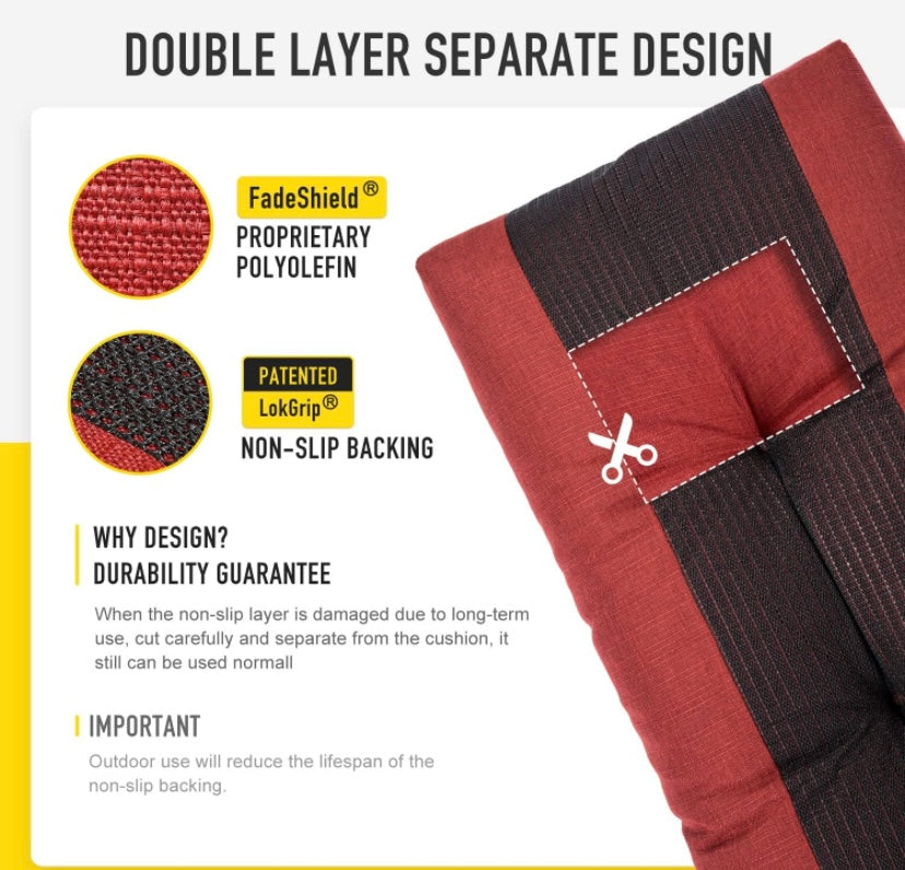 Retail Le$$ - Deep red bench cushion