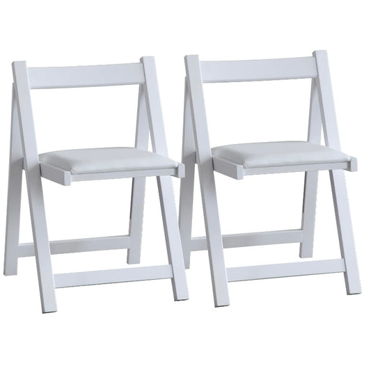 Retail Le$$ - White wood folding chair set