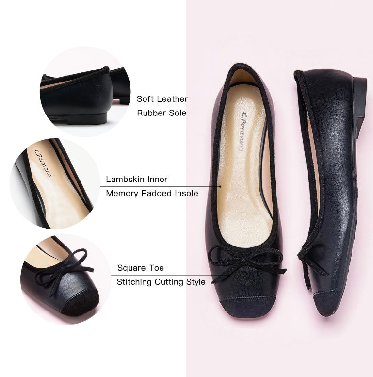 Retail Le$$ - Black leather flats