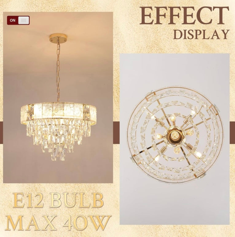 Retail Le$$-Gold-crystal-chandelier