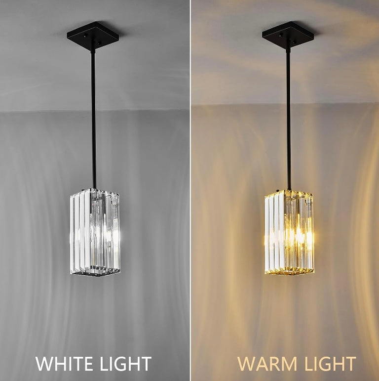 Juego de 3 lámparas colgantes de cristal modernas