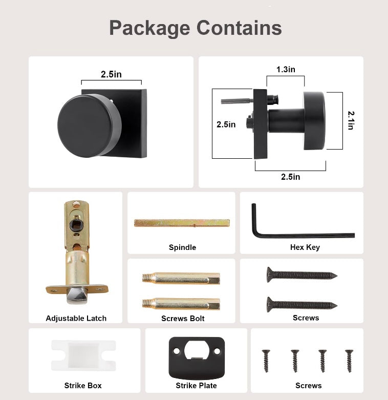 Matte Black Door Knob