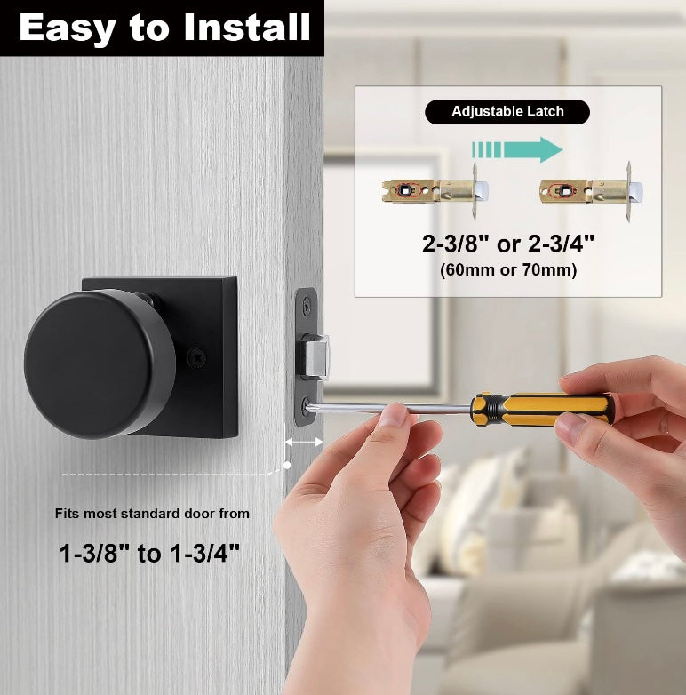 Matte Black Door Knob