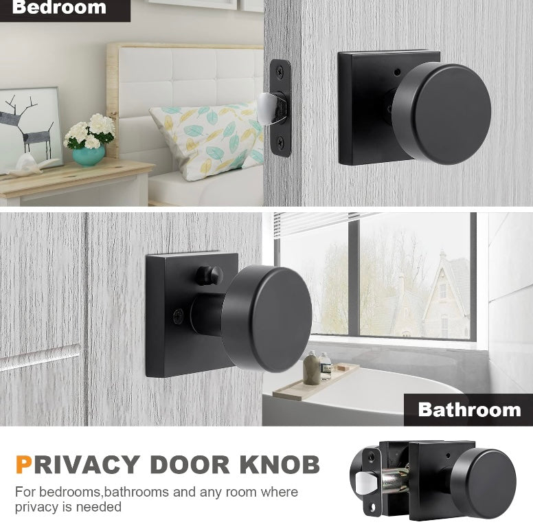 Matte Black Door Knob