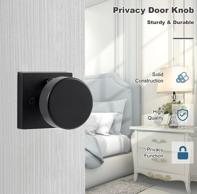 Matte Black Door Knob