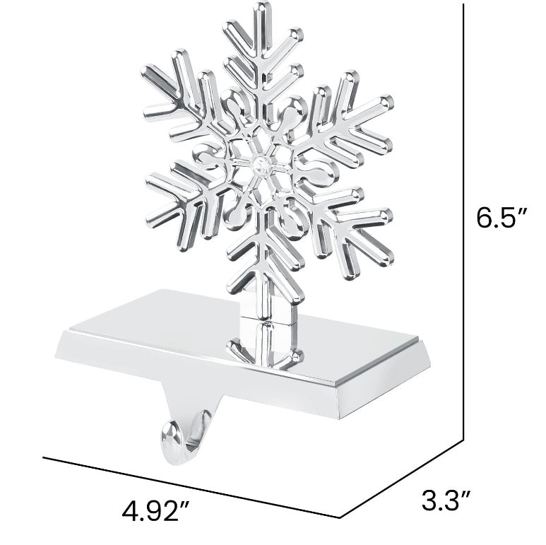 Christmas Snowflake Stocking Holder Set