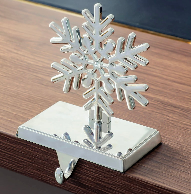 Christmas Snowflake Stocking Holder Set