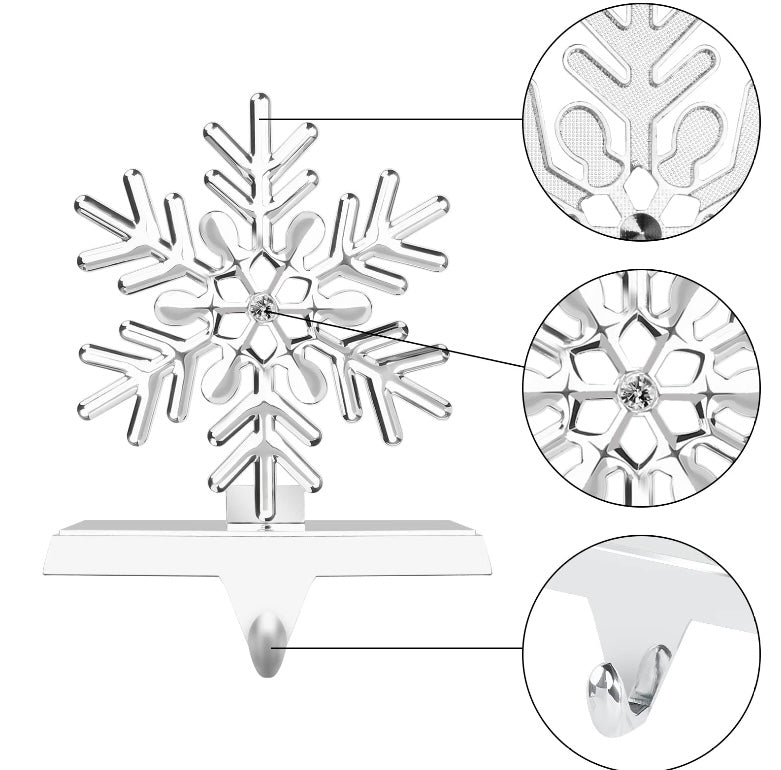 Christmas Snowflake Stocking Holder Set