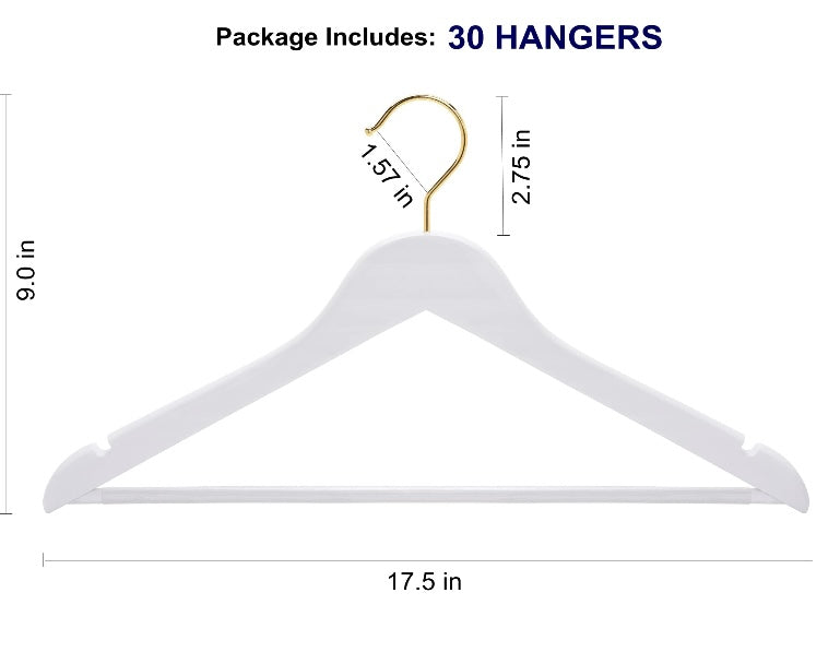 Retail Le$$ - White 24 pc wood hangers
