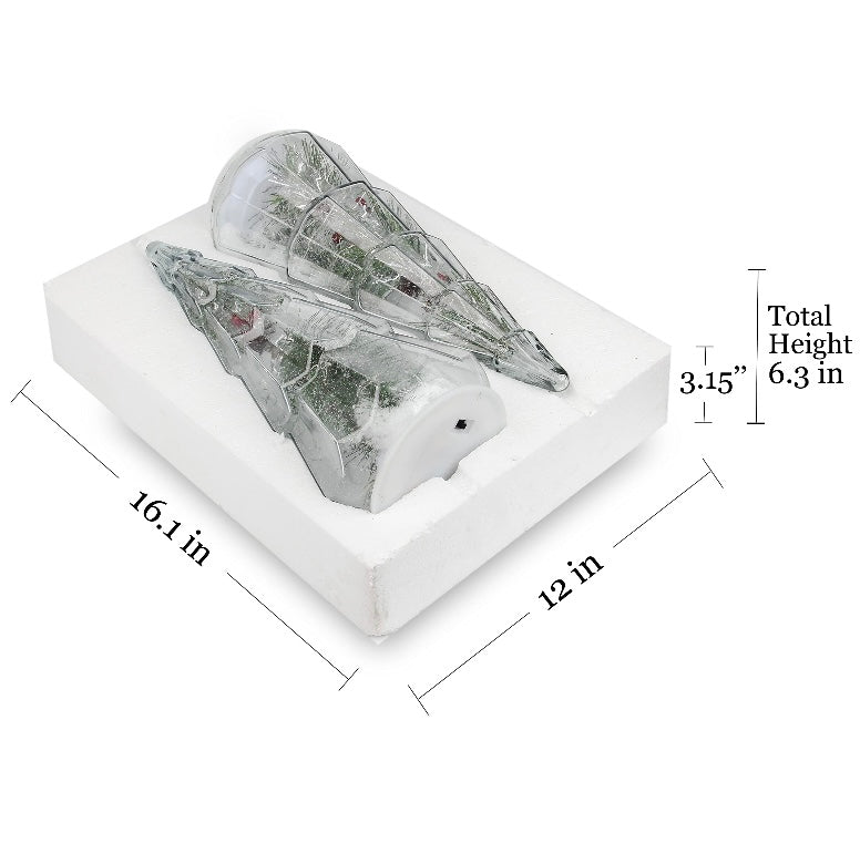 Retail Le$$ - 2 pc glass Christmas trees