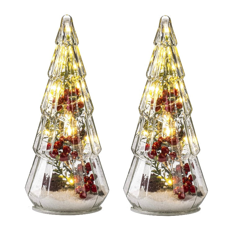 Retail Le$$ - 2 pc glass Christmas trees