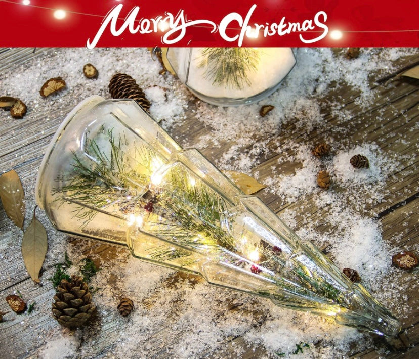 Retail Le$$ - 2 pc glass Christmas trees