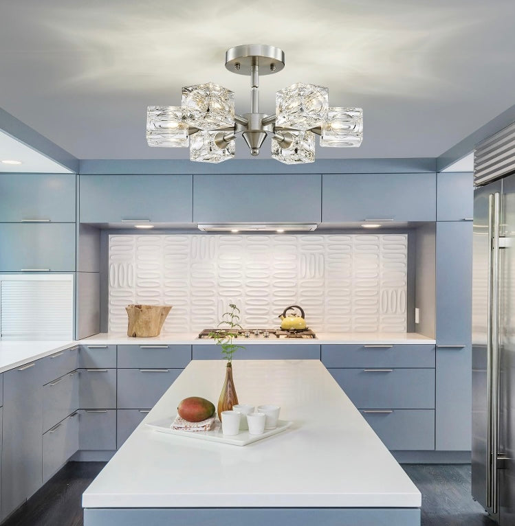 Retail Le$$-Brushed-nickel-6-light-pendant light