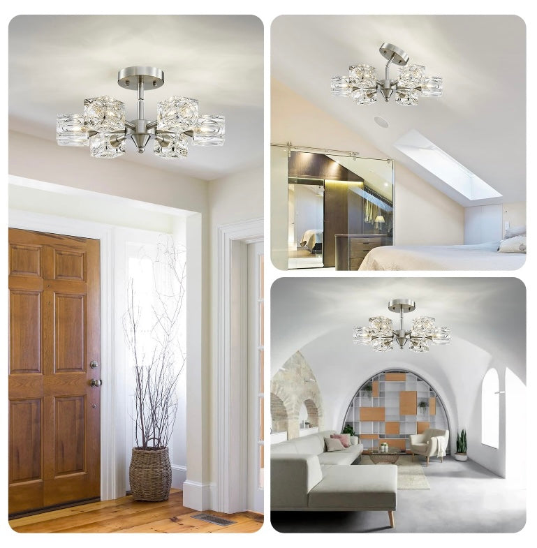 Retail Le$$-Brushed-nickel-6-light-pendant light