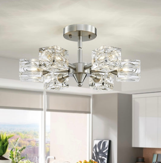 Retail Le$$-Brushed-nickel-6-light-pendant light