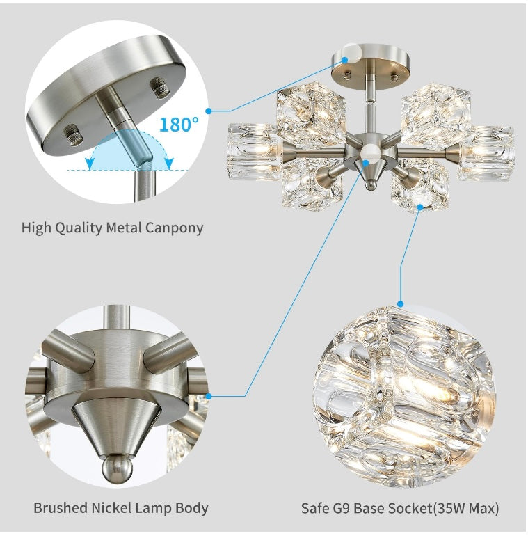 Retail Le$$-Brushed-nickel-6-light-pendant light