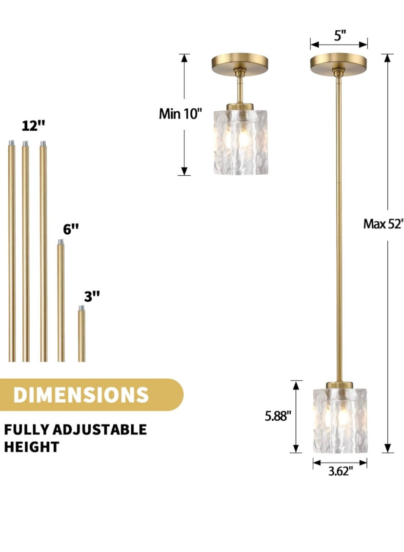 Retail Le$$-Gold-glass-pendant-light