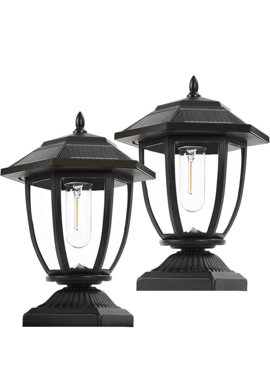 Retail Le$$ - Black solar post light set