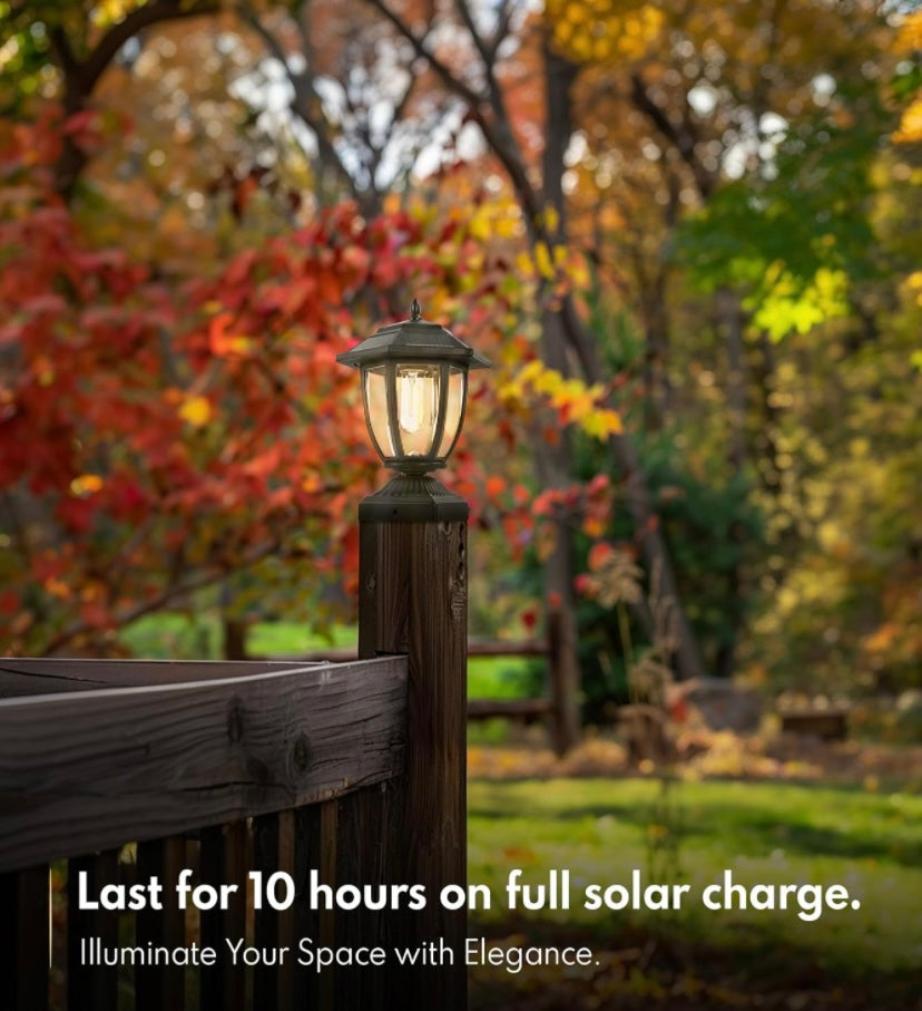 Retail Le$$ - Black solar post light set