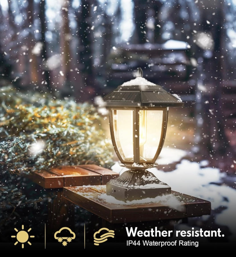 Retail Le$$ - Black solar post light set