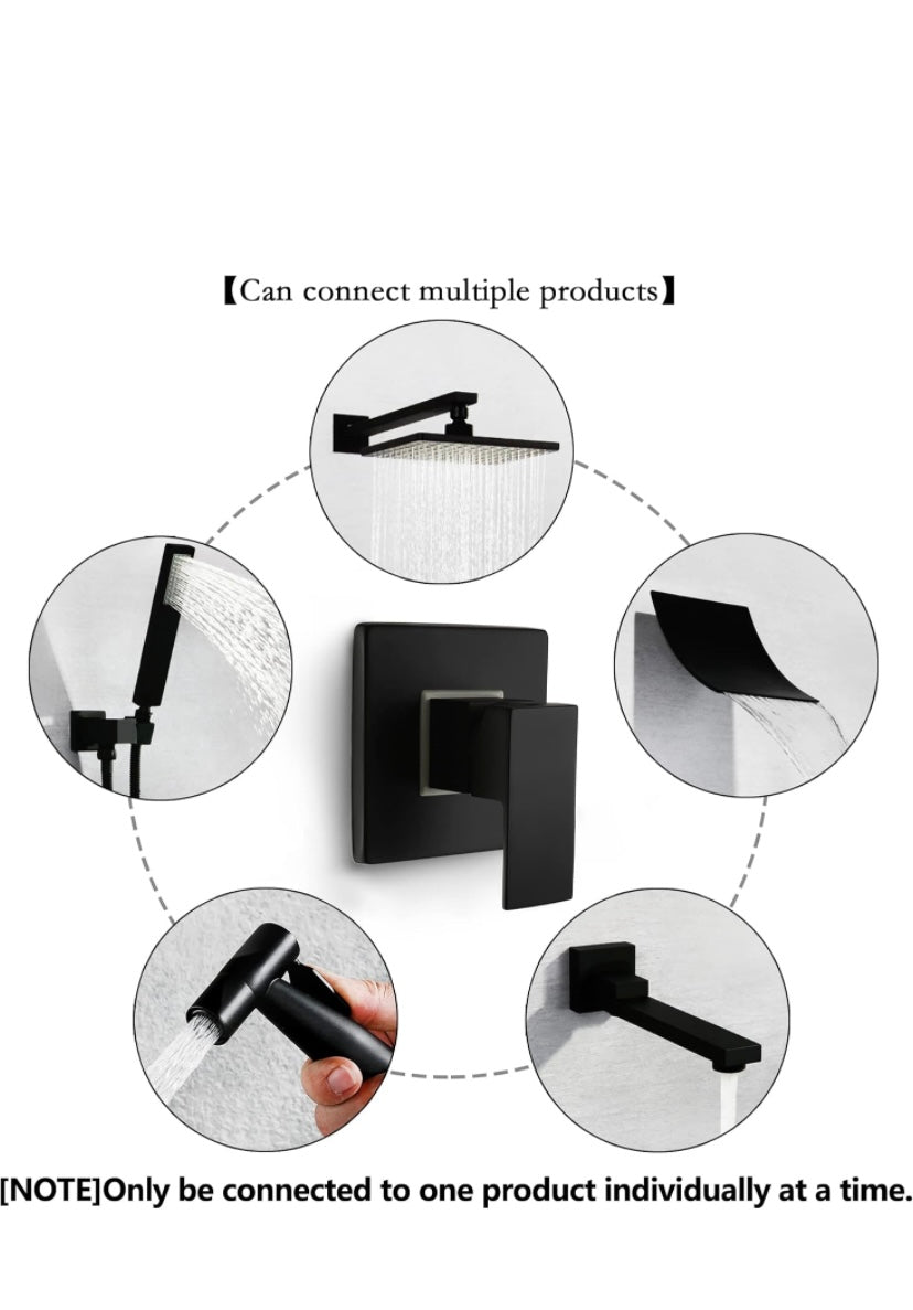 Retail Le$$ - Black all shower tub hardware with valve