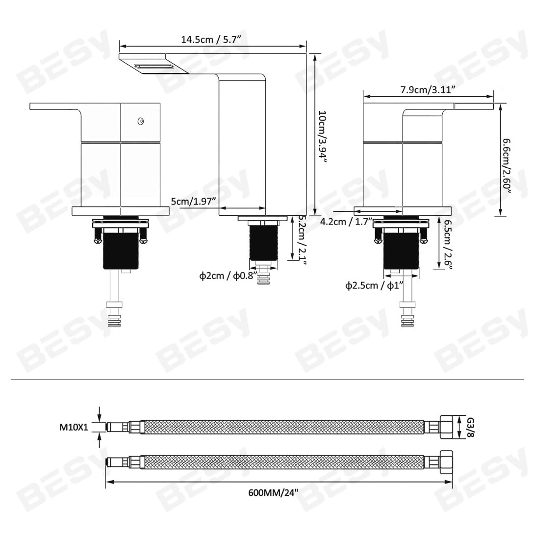 Retail Le$$ - Brushed nickel 3 hole faucet