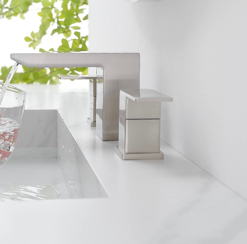 Retail Le$$ - Brushed nickel 3 hole faucet