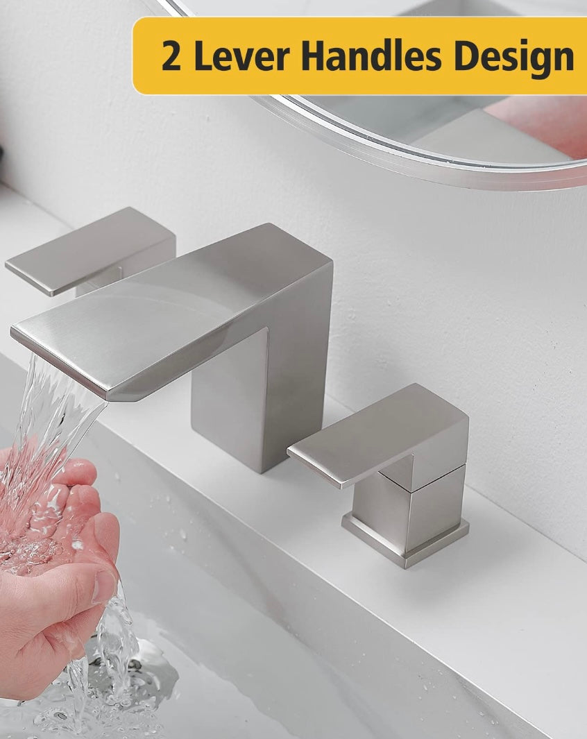 Retail Le$$ - Brushed nickel 3 hole faucet