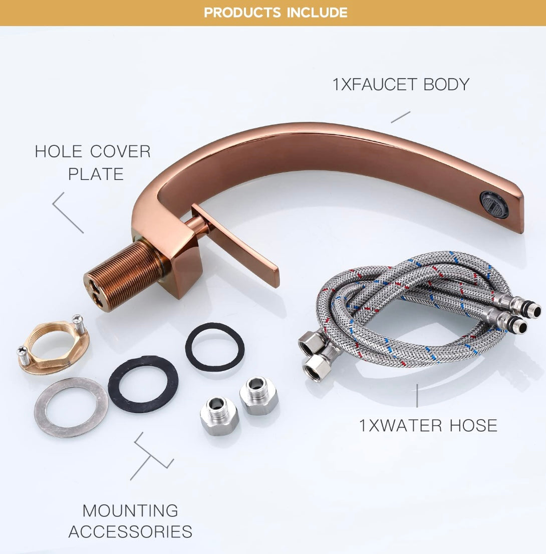 Retail Le$$ - Rose Gold curved faucet